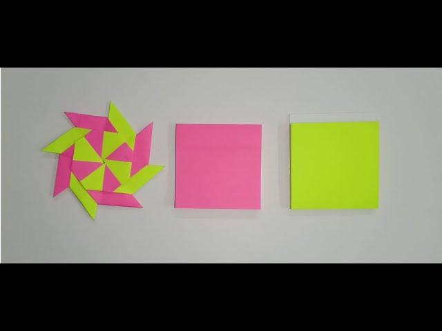 DIY Transforming Ninja Star Using Stickynotes/Post-it Note| Post-it Craft| Transformable Ninja Star