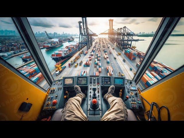 Lifting & Moving 6.3 MILLION Container: LIFE INSIDE The Highest Tower Crane Operator at the Port