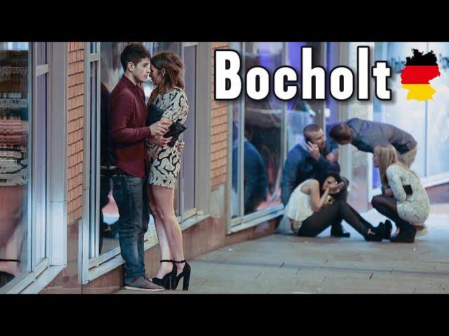 Bocholt,Germany / stroll in Bocholt after Kirmes, discover nightlife/ Walking tour 4K