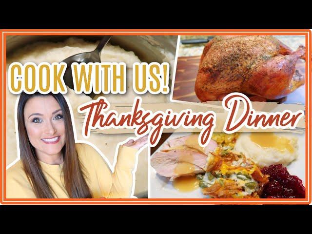 THANKSGIVING DINNER + OUTDOOR CHRISTMAS DECOR | BEST MASHED POTATOES | Cook Clean And Repeat