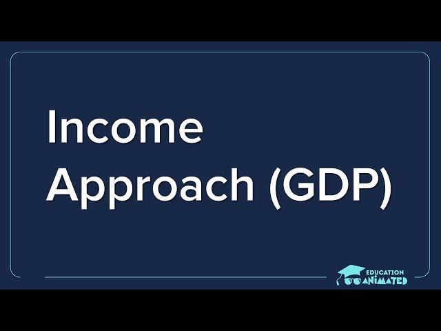 The Income Approach (GDP) in 3 Minutes