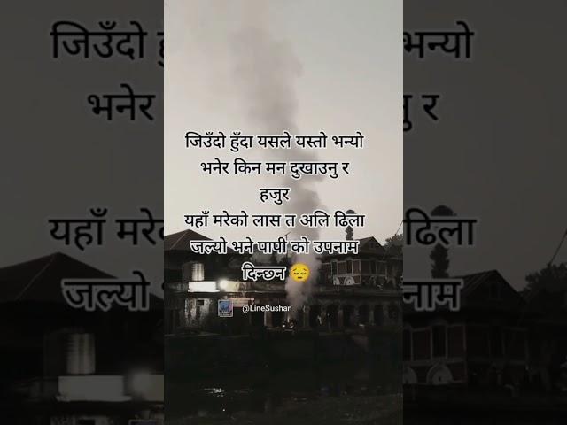 "nepali sad Shayarinepali sad status|| nepali heart touching line|| man xune line haru"️||