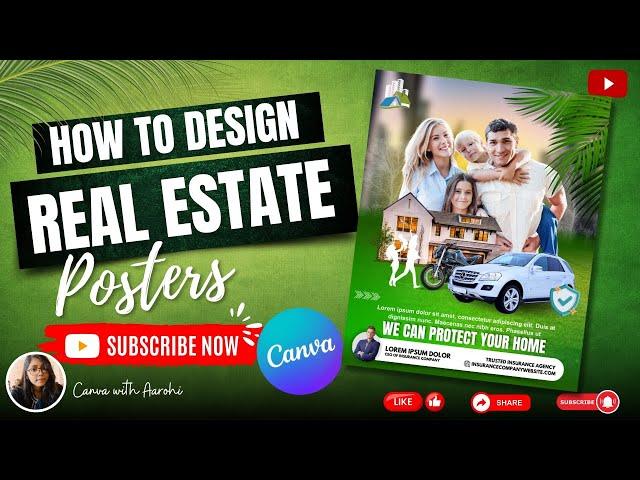 HOW TO DESIGN REAL ESTATE FLYER POSTER ON CANVA! #canvatutorial #canvadesign #canvahacks #canva