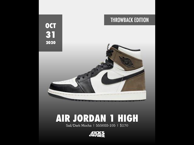 Air Jordan 1 High OG Dark Mocha - October 31, 2020