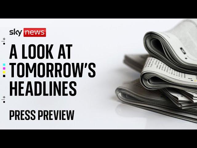 Sky News Press Preview | Sunday 29 December