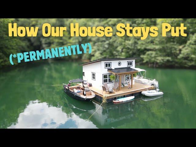 How FLOATING CABINS are ANCHORED ️ (& why it differs from boats)