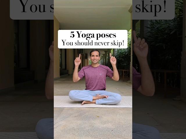 5 Yoga Poses Everyone must practice! #homeworkout #health #asana #exercise #yoga #fitness #routines