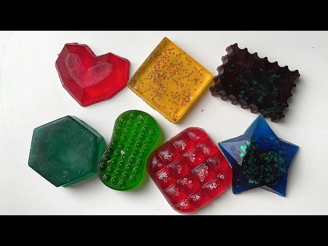 ASMR cutting glycerin soap