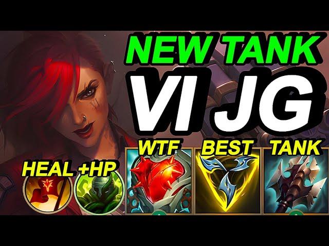 Wild Rift China Vi Jungle - Heartsteel OP Item ?? - Super Tank Build Runes - Challenger Vi Gameplay