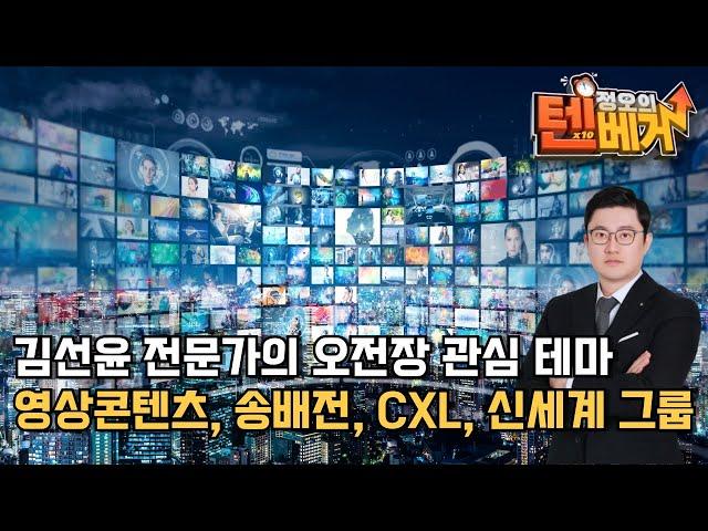 영상콘텐츠, 송배전, CXL, 신세계 그룹 | SBS, 아티스트스튜디오, 콘텐트리중앙, 제룡전기, 제일일렉트릭, 효성중공업, 와이씨 네오셈, 엑시콘, 신세계 | 김선윤 전문가