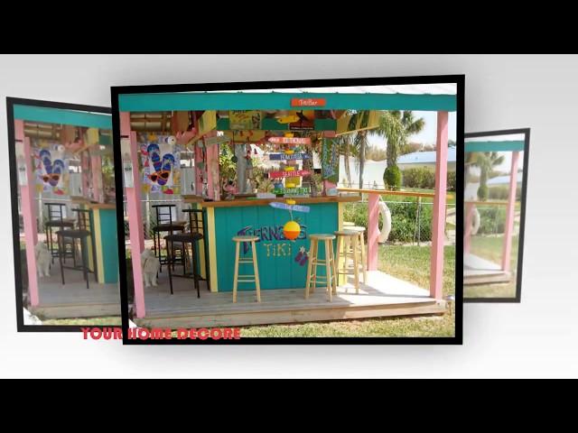 Tiki bar stools for sale - tiki kev's island hopper l tiki bar with 2 tiki kev bar stools