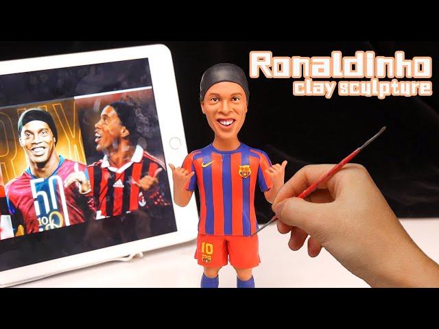 Ronaldinho made from polymer clay, the full figure sculpturing process【Clay producer Leo】