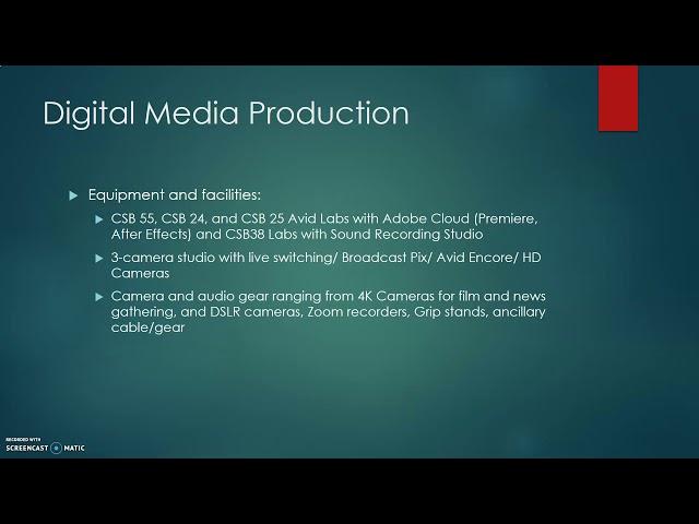 Major Overview: Digital Media Production