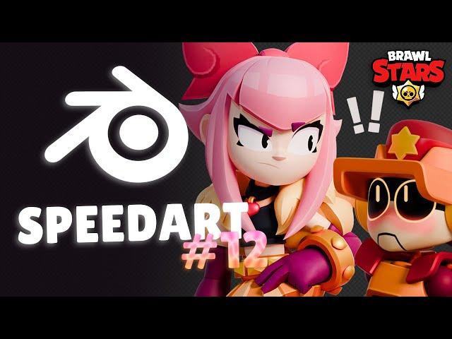 SPEEDART #12 - Lawrie (and Larry) & Melodie | Brawl Stars Blender