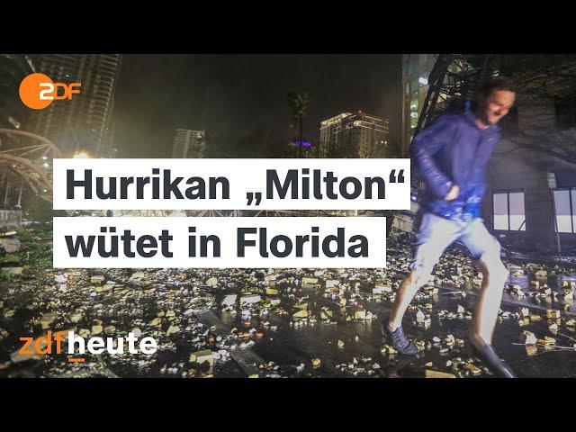 Hurrikan "Milton": Tote und Millionen ohne Strom | ZDF Mittagsmagazin