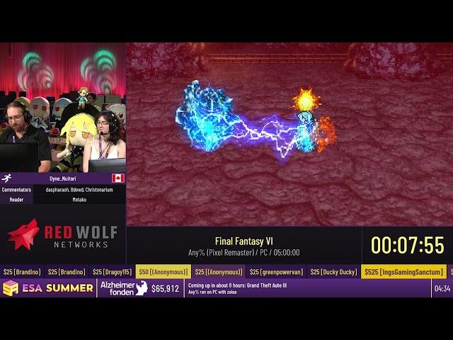 Final Fantasy VI [Any% (Pixel Remaster)] by Dyne_Nuitari - #ESASummer23