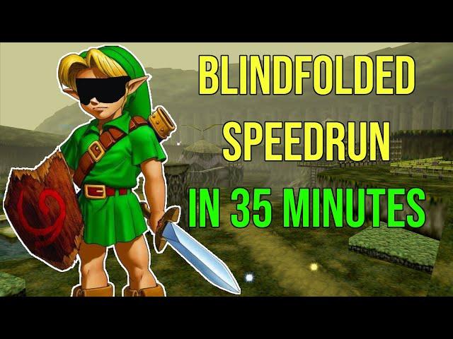 Beating Ocarina of Time BLINDFOLDED in only 35 minutes (Bubzia Speedruns)!