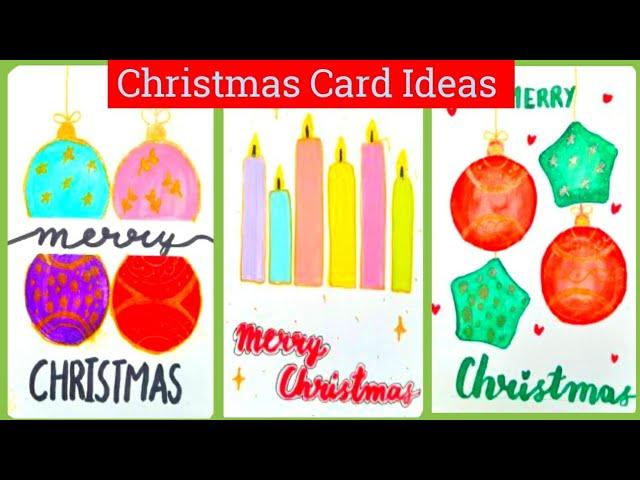 Simple Christmas Cards Ideas for  Beginners ! Diy Handmade Christmas Greetings Card #christmas