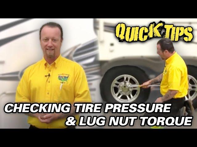 CHECKING TIRE PRESSURE & LUG NUT TORQUE | Pete's RV Quick Tips