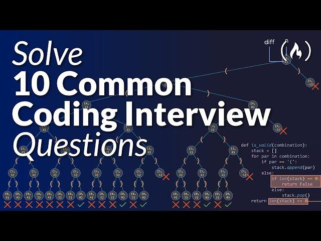 10 Common Coding Interview Problems - Solved!