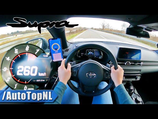 Toyota Supra 2.0T TOP SPEED on AUTOBAHN [NO SPEED LIMIT] by AutoTopNL