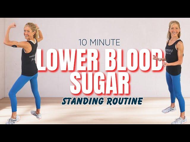 Lower Blood Sugar at Home Workout: 10-Minute Standing Routine Feat. Nutrisense!