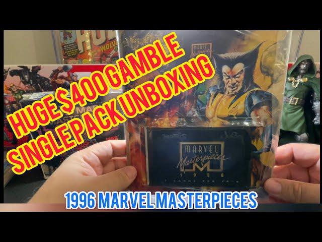 $400+ GAMBLE ON A SINGLE PACK OF 1996 Marvel Masterpieces comic cards #psa #cardbreaking #unboxing #