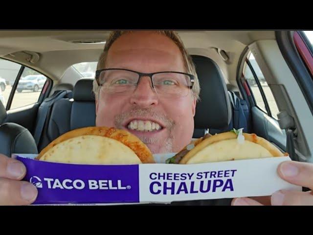 NEW Taco Bell Cheesy Street Chalupa Review !