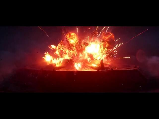 Star Wars The Force Awakens. Entire Space Battle HD