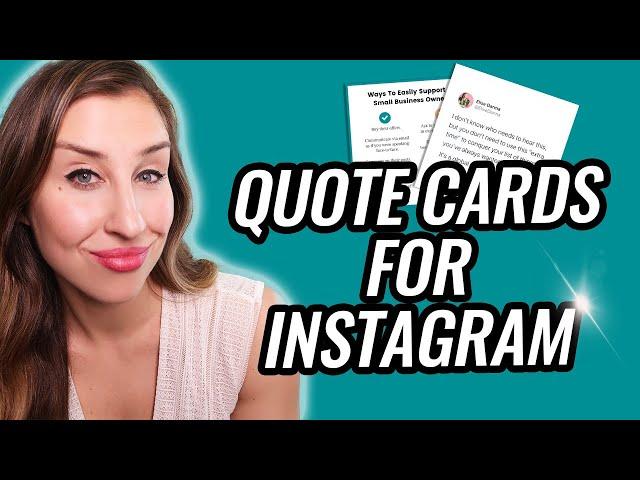 How To Make QUOTES For Instagram