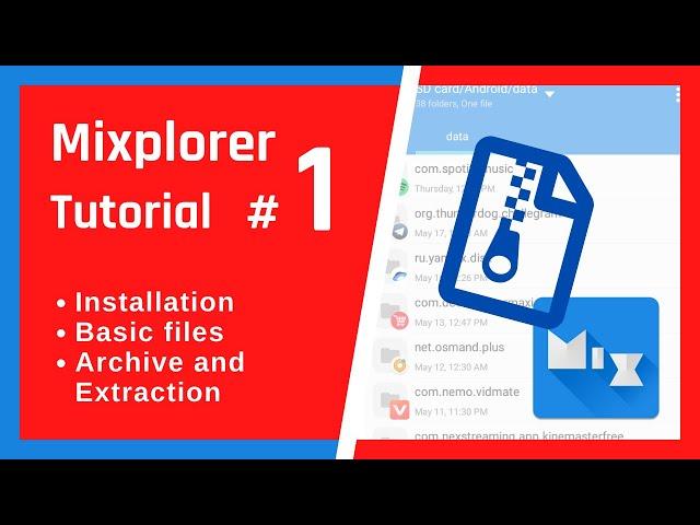  Mixplorer tutorial #01 Installation, files operations and archive / compress files.