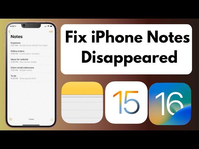 How to Fix iPhone Notes Disappeared iOS 16 Update 2022 | Recover Deleted Notes