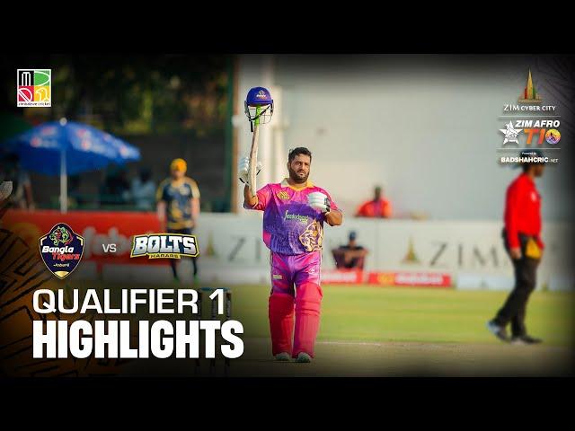 Qualifier 1 Highlights I Day 8 I Harare Bolts vs Jo'burg Bangla Tigers | Zim Afro T10 Season 2