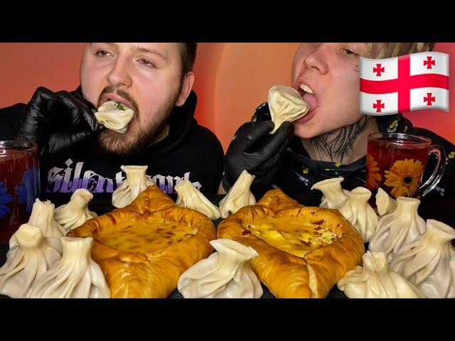 Georgian Mukbang Khinkali and Khachapuri 