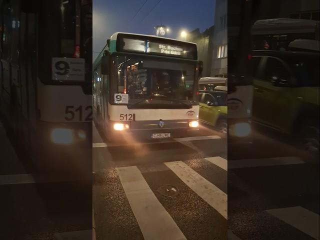 (șofer de miliarde) Autobuz Renault Agora L #512 pe linia 9