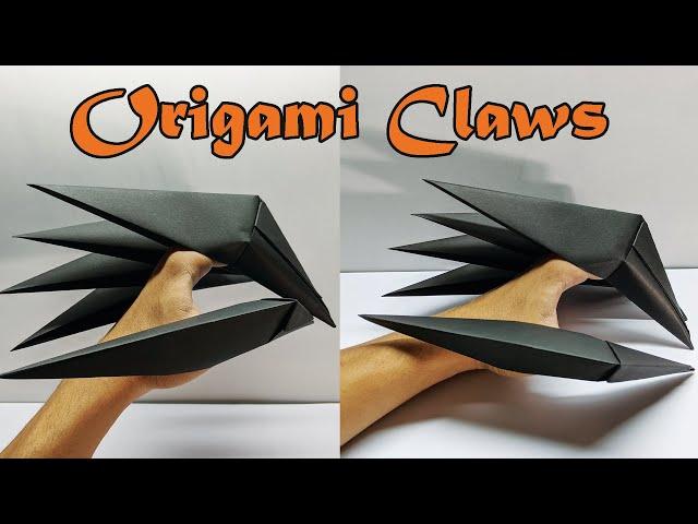 How to make paper claws - origami claws - Halloween claws