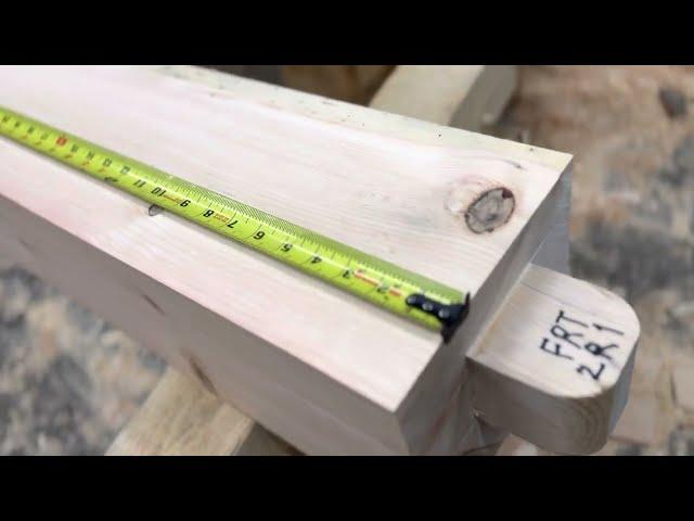 Timber Framing - measuring and marking for mortise layout