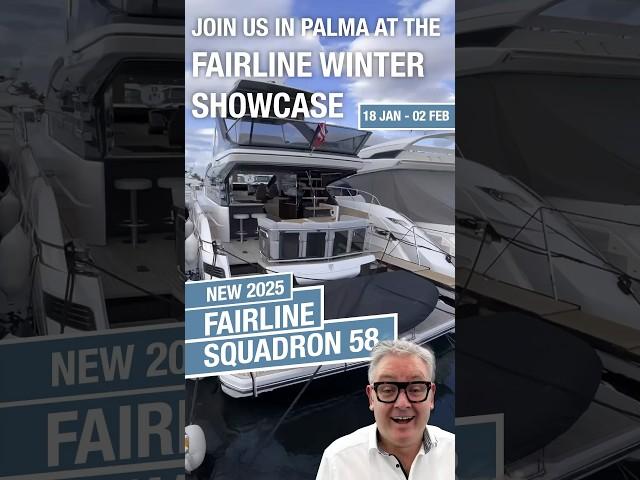 View the Fairline Squadron 58 at the Winter Showcase 2025 until 2nd Feb #boating #fairline