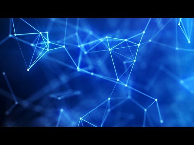 NEW 4K Macro Plexus Blue Looped Background. Lines and Points Animation 60FPS Footage - Screensaver