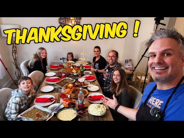 Brits Cook Ultimate Thanksgiving Dinner With Family! #thanksgivingday