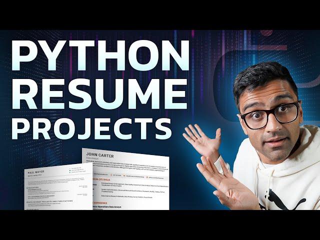 5 Unique Python Project Ideas for Your Resume | Python Projects for Beginners to Advanced