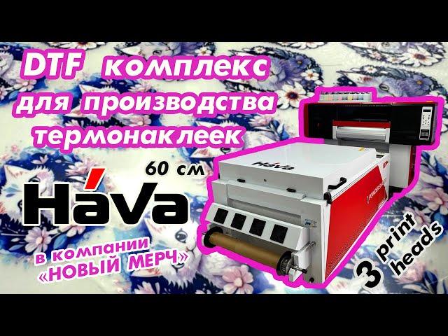 DTF комплекс для производства термонаклеек HaVa 60 cм 3 print heads в компании "Новый Мерч" г. Курск