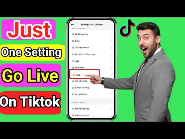 (just 1 setting)how to go live on tiktok 2024 || go live on tiktok without a thousand followers