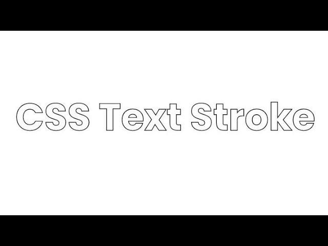 Pure CSS Text Stroke