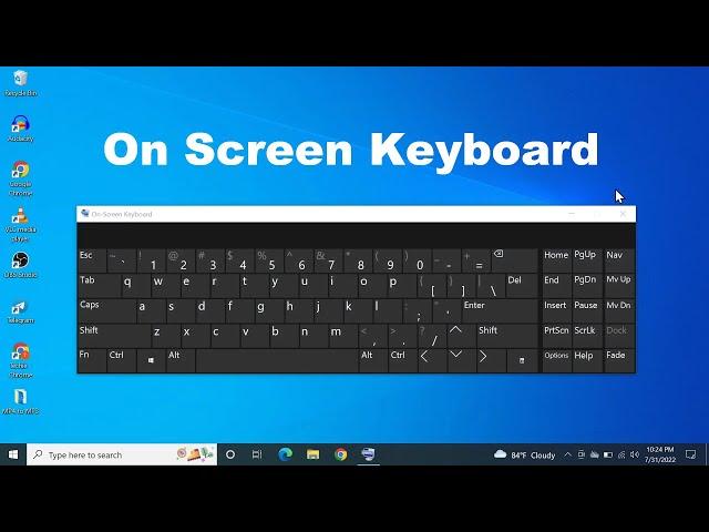 How to Enable On Screen Keyboard in Windows 10