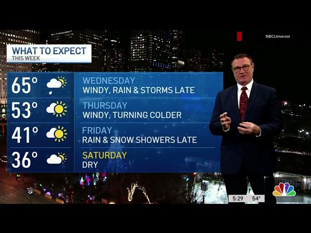 WMAQ NBC 5 News Brant Miller's phone rings during forecast