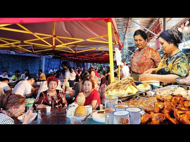 Authentic Xinjiang Night Food Street in Ili City of North Xinjiang China【Alin Food Walk】