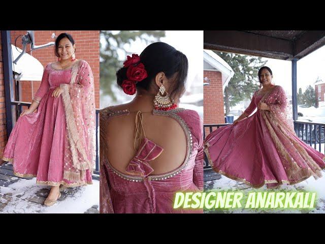 Anarkali Cutting And Stitching| Partywear/onepiece/long frock design | Maina Thapa