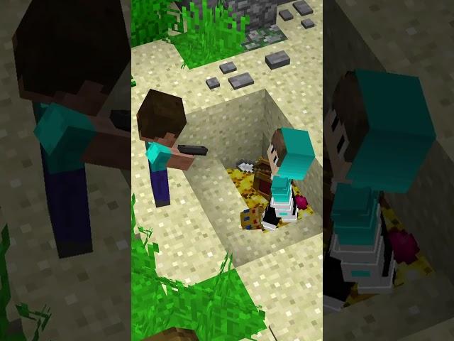 FILM vs REALITÄT - EINEN SCHATZ AUSGRABEN | MINECRAFT #SHORTS