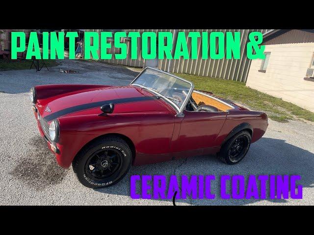 1963 Austin Healey Sprite rat rod gets paint restoration & ceramic coating